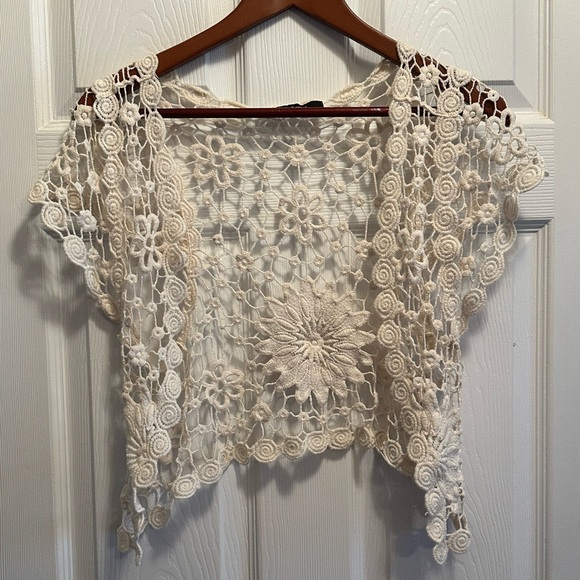 Color Swatch Tops - Color Swatch Crochet Vest/Shrug